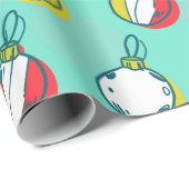 Kleurrijke vakantie ornamenten kerstcadeau cadeaupapier (Rol Hoek)