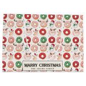 Kleurrijke vakantie snoepjes Custom Merry Christma Groot Cadeauzakje (Achterkant)