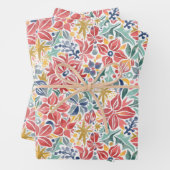 Kleurrijke vakantiekoppen voor vloerbedekking inpakpapier vel (In situ)