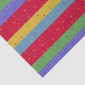 Kleurrijke Vakantiestrepen & SterrenWeefselpapier Tissuepapier (Detail)