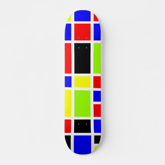 Kleurrijke vakken 02 skateboard (Voorkant)