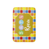 Kleurrijke vakken - kleine badmat (Voorkant Verticaal)