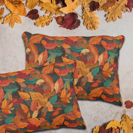 Kleurrijke val bladeren accent kussen