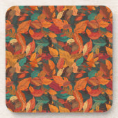 Kleurrijke val bladeren bier onderzetter (Voorkant)