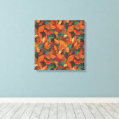 Kleurrijke val bladeren canvas afdruk (Insitu (Houten vloer))