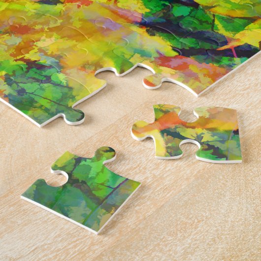 Kleurrijke val bladeren legpuzzel (Zijkant)