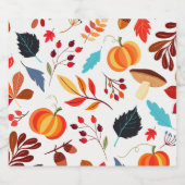 Kleurrijke val bladeren likeurfles etiket (Enkel label)