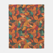 Kleurrijke val bladeren medium fleece deken (Voorkant)