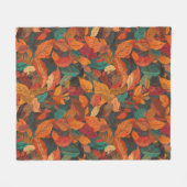 Kleurrijke val bladeren medium fleece deken (Voorkant (Horizontaal))