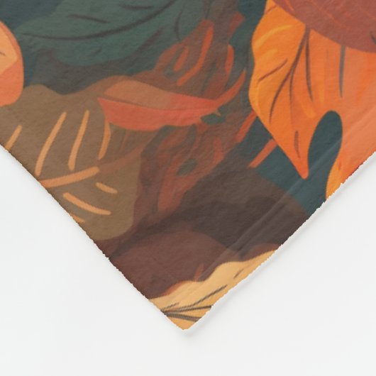 Kleurrijke val bladeren medium fleece deken (Hoek)
