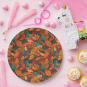 Kleurrijke val bladeren papieren bordje (Feest)