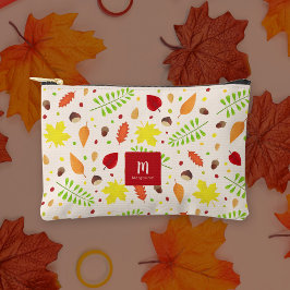 Kleurrijke val bladeren patroon met aangepaste naa etui