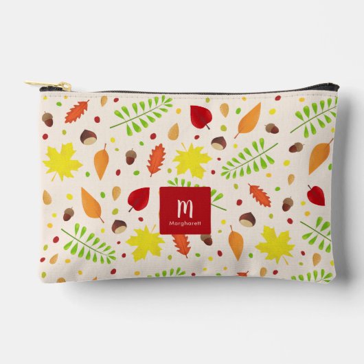 Kleurrijke val bladeren patroon met aangepaste naa etui (Voorkant)