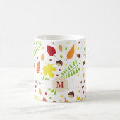 Kleurrijke val bladeren patroon met aangepaste naa koffiemok (Center)