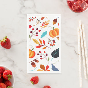 Kleurrijke val bladeren servet