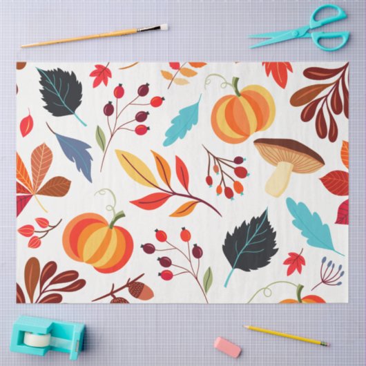 Kleurrijke val bladeren tissuepapier (Craft)