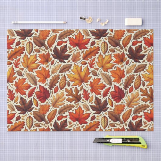 Kleurrijke val bladeren tissuepapier (Craft)