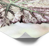 Kleurrijke valbladeren met valkleuren tekening poster (Hoek)