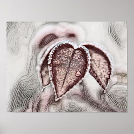 Kleurrijke valbladeren met valkleuren tekening poster