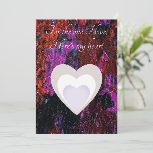 Kleurrijke Valentijn Art Flat Holiday Card Feestdagenkaart (Staand voorkant)