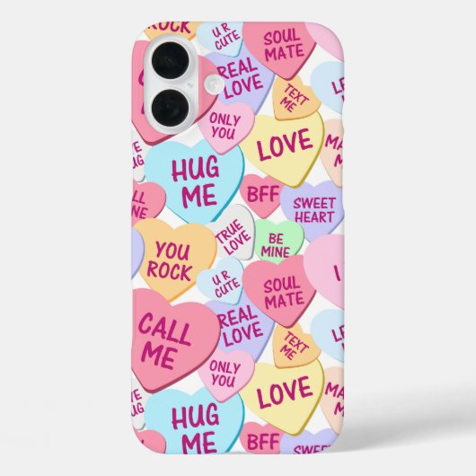 KLEURRIJKE VALENTIJN BERICHT HARTEN CANDY Case-Mate iPhone CASE (Achterkant)