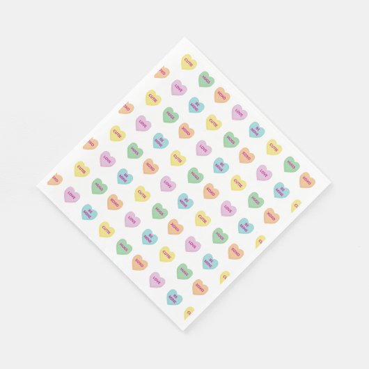 Kleurrijke Valentijn Gespreksharten Servet (Hoek)