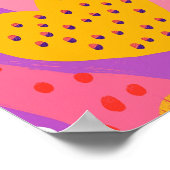 Kleurrijke Valentijn harten in paarse, rode en don Poster (Hoek)