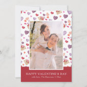 Kleurrijke Valentijnsdag Feestdagenkaart (Voorkant)