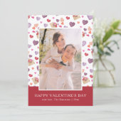 Kleurrijke Valentijnsdag Feestdagenkaart (Staand voorkant)