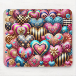 KLEURRIJKE VALENTIJNSDAG HARTEN MUISMAT