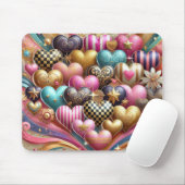 KLEURRIJKE VALENTIJNSDAG HARTEN MUISMAT (Met muis)