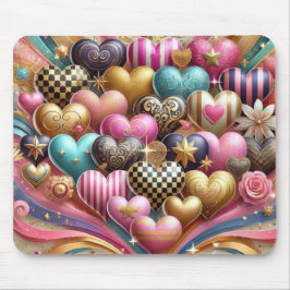 KLEURRIJKE VALENTIJNSDAG HARTEN MUISMAT