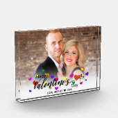 Kleurrijke Valentijnsdag Hoortfoto Typografie Fotoblokken (Links)