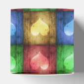 Kleurrijke Valentijnsdag Rustic Hearts Bedankdoosjes (Bovenkant)