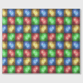 Kleurrijke Valentijnsdag Rustic Hearts Cadeaupapier (Vlak)