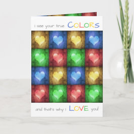 Kleurrijke Valentijnsdag Rustic Hearts Feestdagen Kaart