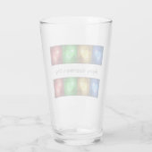 Kleurrijke Valentijnsdag Rustic Hearts Glas (Achterkant)