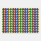 Kleurrijke Valentijnsdag Rustic Hearts Inpakpapier Vel (Voorkant 2)