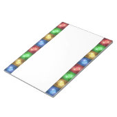 Kleurrijke Valentijnsdag Rustic Hearts Notitieblok (Schuin)