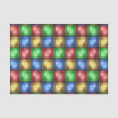 Kleurrijke Valentijnsdag Rustic Hearts Tissuepapier (Voorkant)