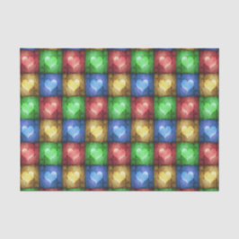 Kleurrijke Valentijnsdag Rustic Hearts Tissuepapier