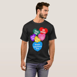Kleurrijke Valentijnsdag schattige liefdesberichte T-shirt