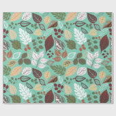 Kleurrijke valkleuren verbladeren patroon cadeaupapier (Vlak)