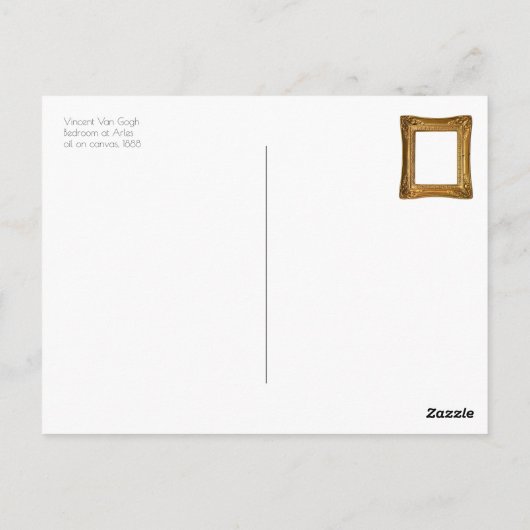 Kleurrijke Van Gogh Bedroom teruggezet in Arles Ar Briefkaart (Achterkant)