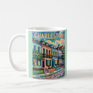 Kleurrijke Van Gogh Retro Charleston Rainbow Row S Koffiemok