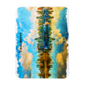 Kleurrijke Vancouver Canada Panorama Uitzicht Magneet (Verticaal)