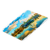 Kleurrijke Vancouver Canada Panorama Uitzicht Magneet (Linkerzijde)