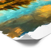 Kleurrijke Vancouver Canada Panorama Uitzicht Poster (Hoek)