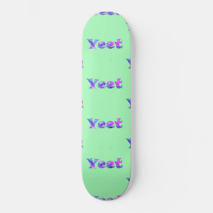 Kleurrijke Vaporwave Yeet Tekst Yeeted Virale Uitd Persoonlijk Skateboard