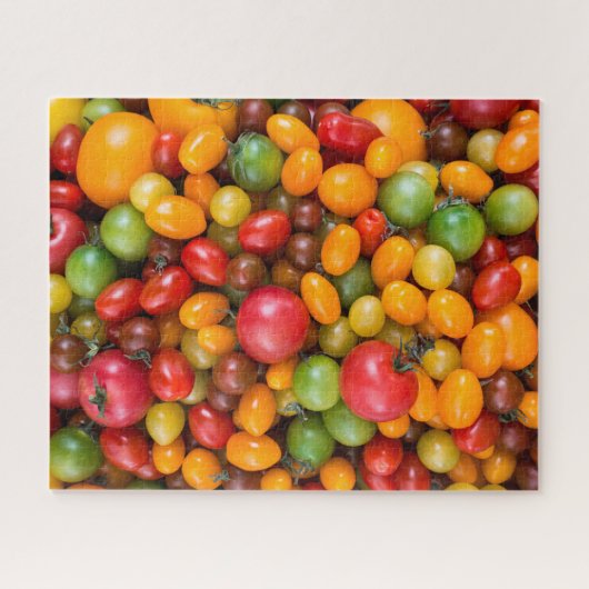 Kleurrijke variëteit tomatensoorten legpuzzel (Horizontaal)